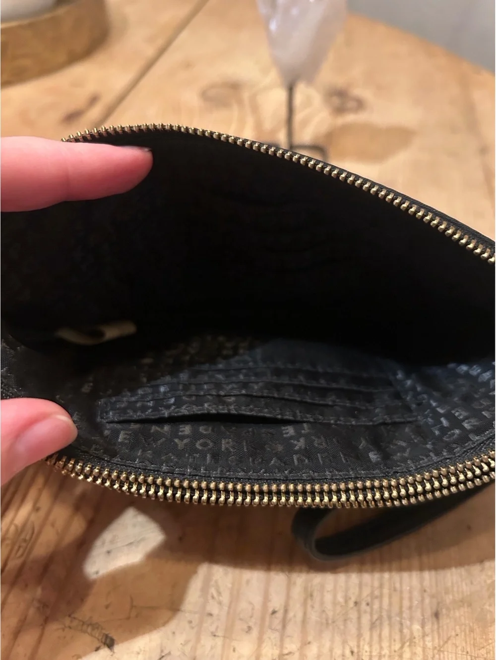 Kate Spade Black Nylon Wristlet